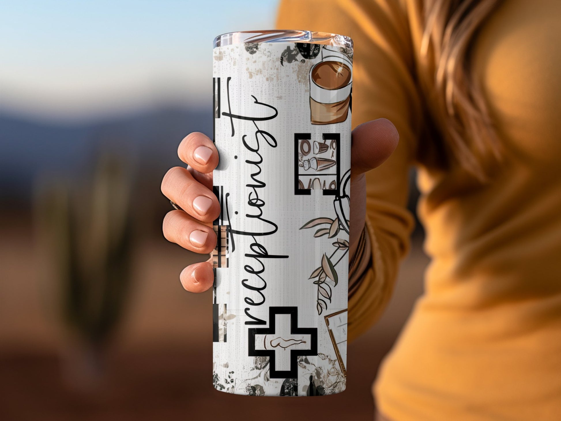 Cute Design Receptionist Tumbler for Office Professionals product type