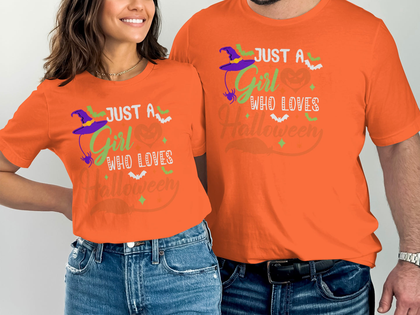 Just A Girl Who Loves Halloween theme t-shirt product type