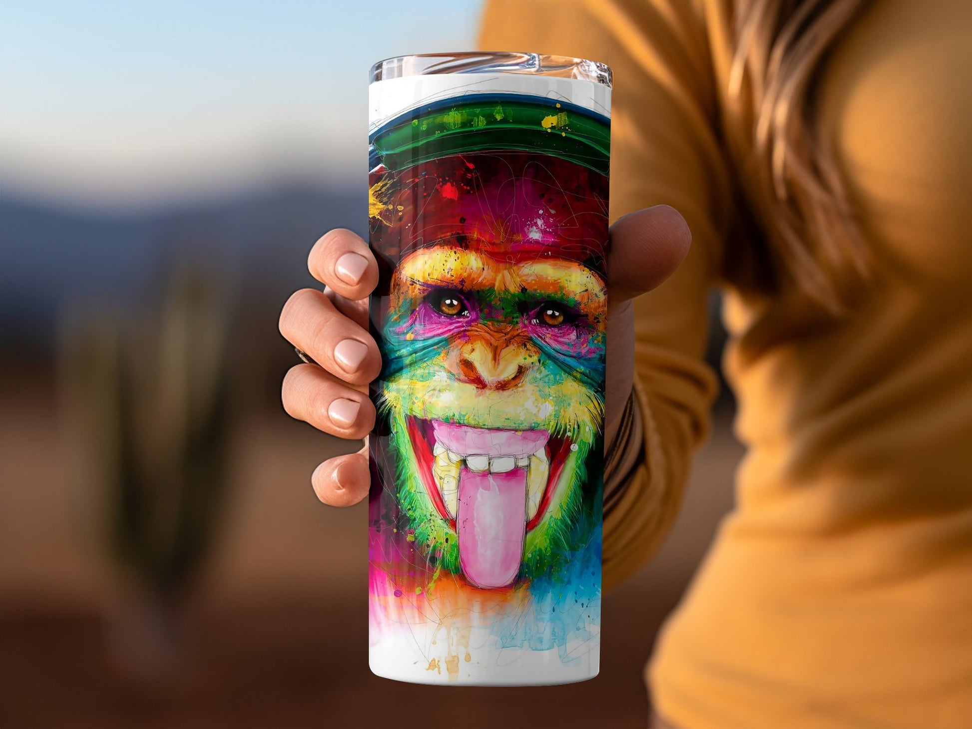Colorful Monkey Design Insulated Drink Tumbler product