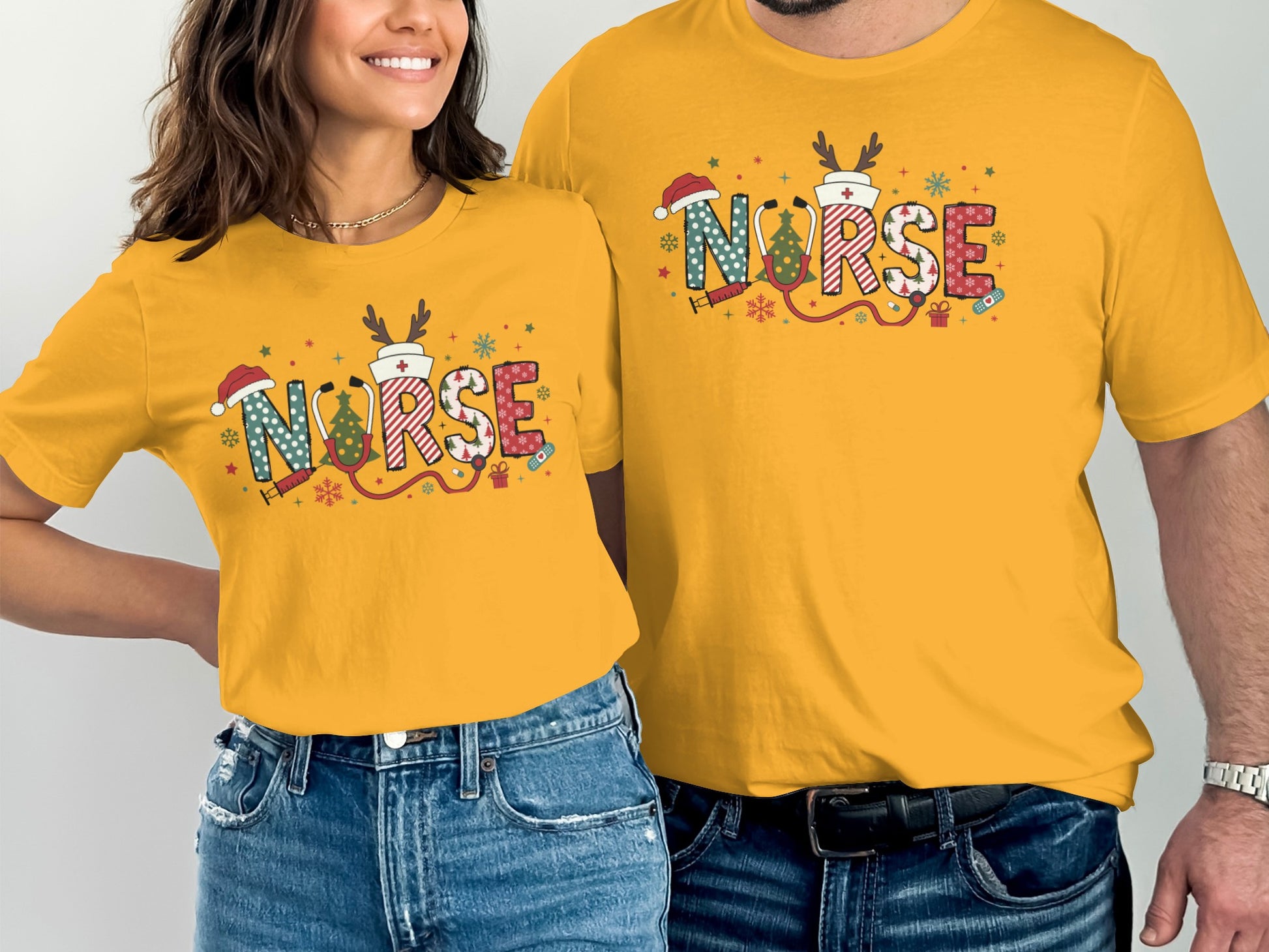 Festive Norse Reindeer T-Shirt for Holiday Season