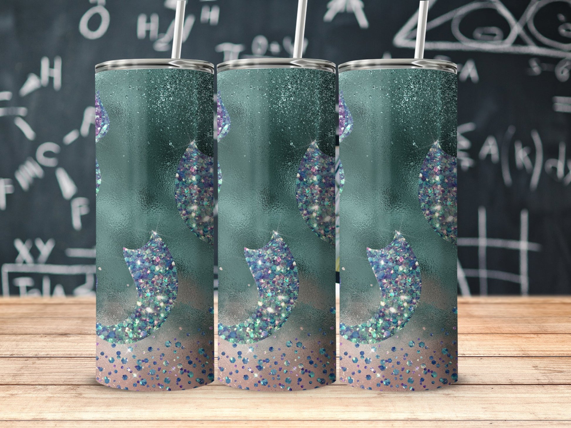 Glitter Moon Pattern Insulated Tumbler Drinkware Product
