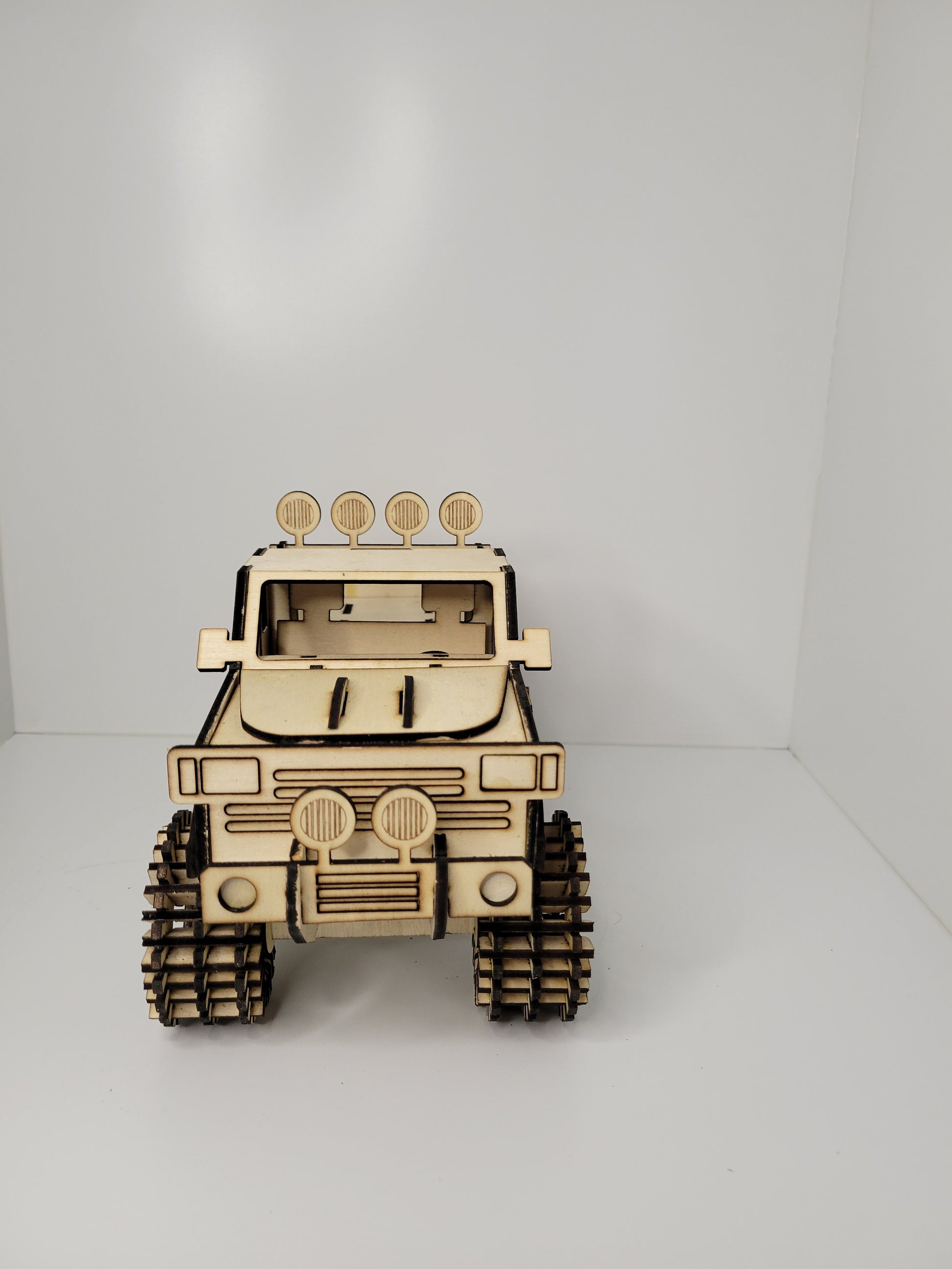 Wooden Laser Cut Off-Road Vehicle Model Toy Kit