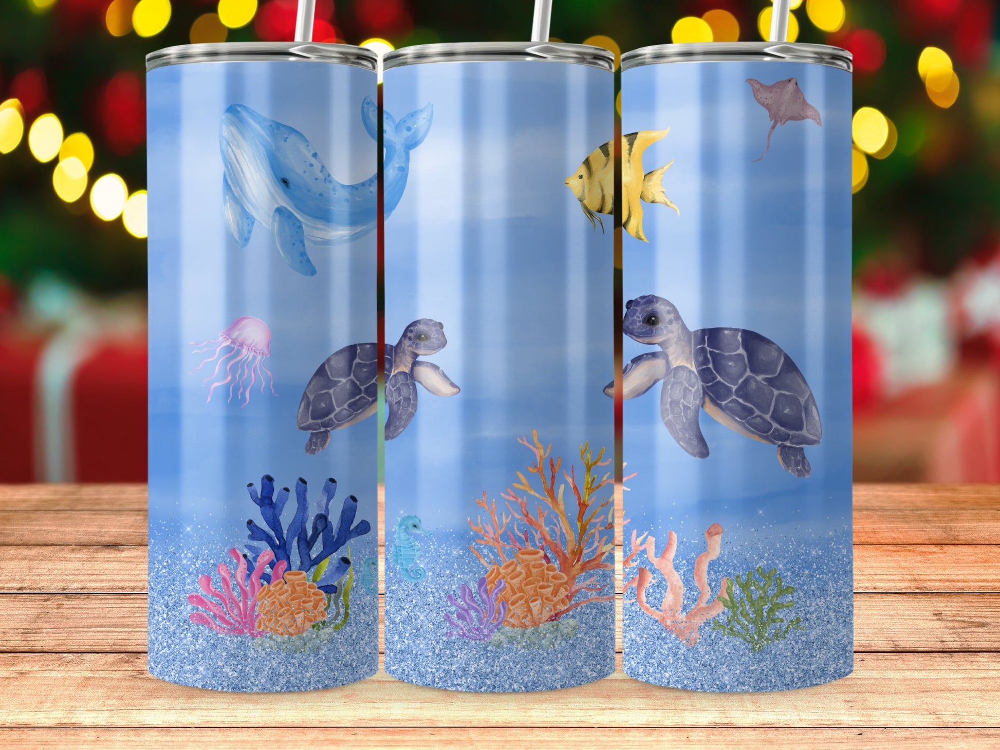 Colorful Marine Life Design Tumbler Drinkware product type