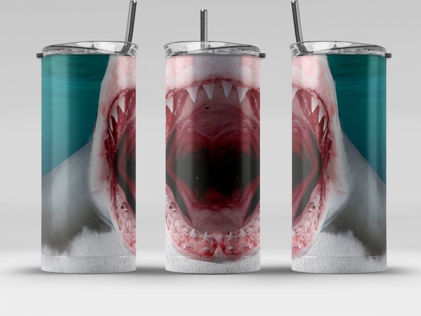 Shark Attack Design Stainless Steel Tumbler product