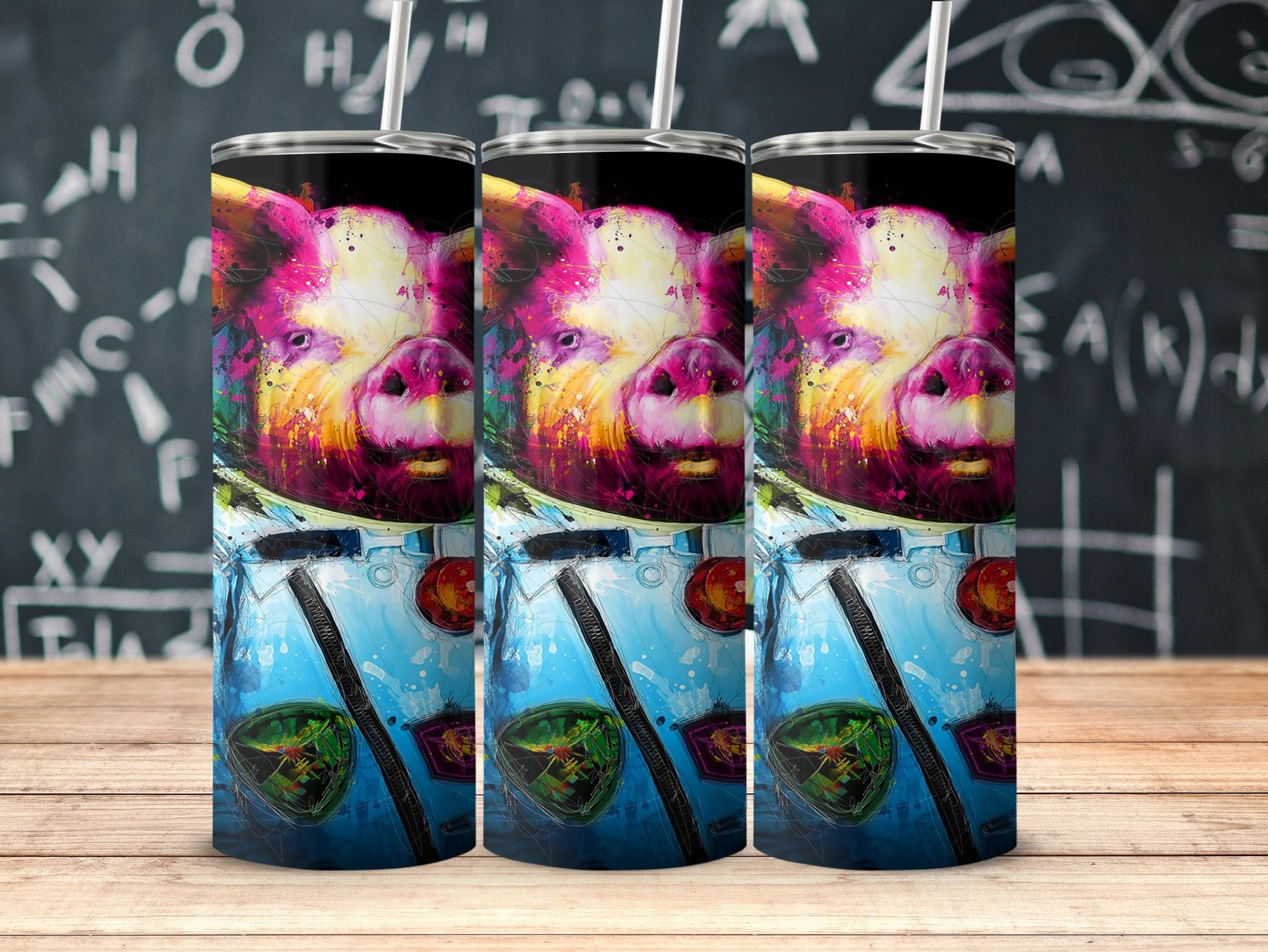 Colorful Pig-Themed Insulated Tumbler product type