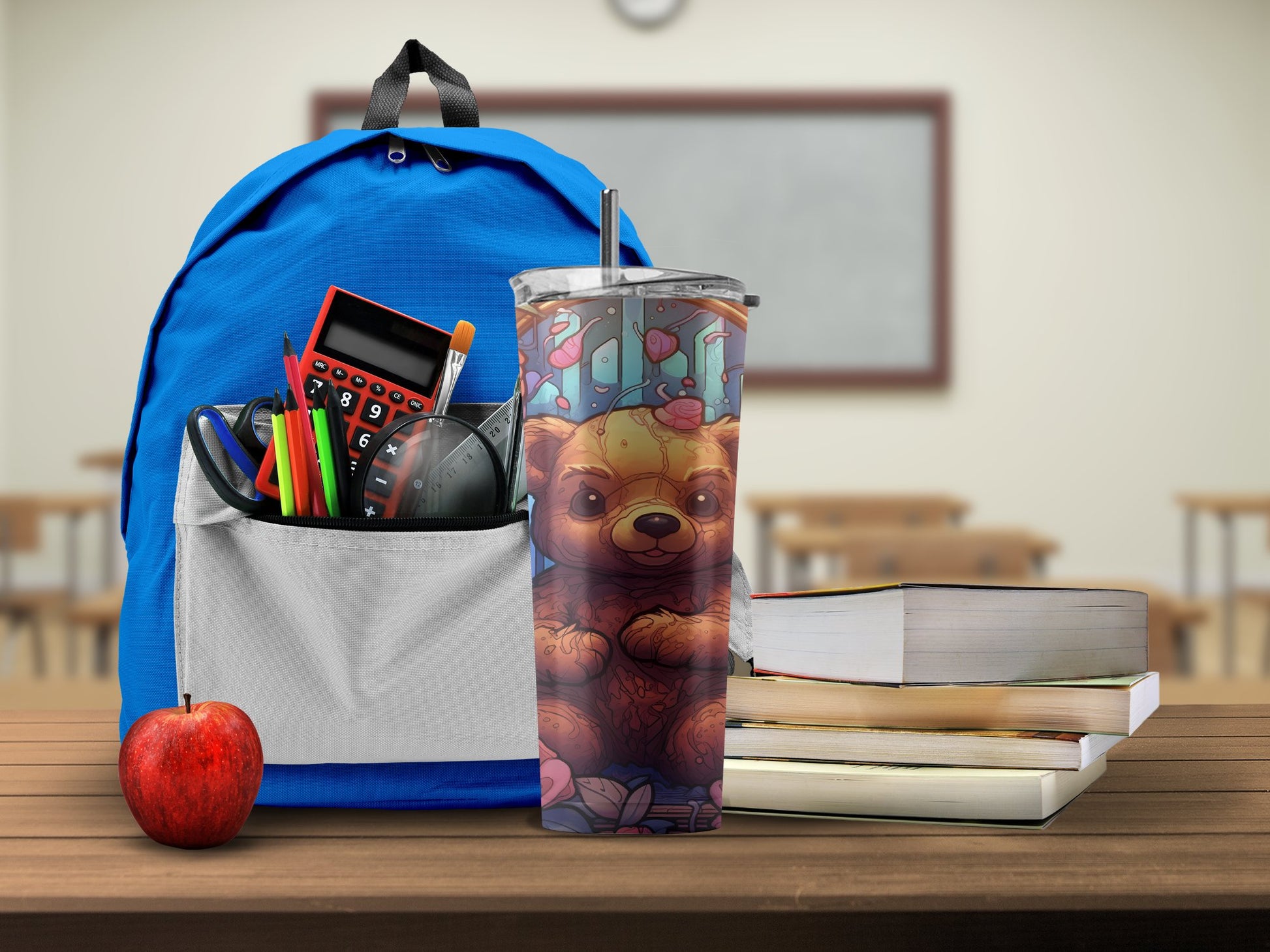 Colorful Animal Design School Tumbler and Backpack product