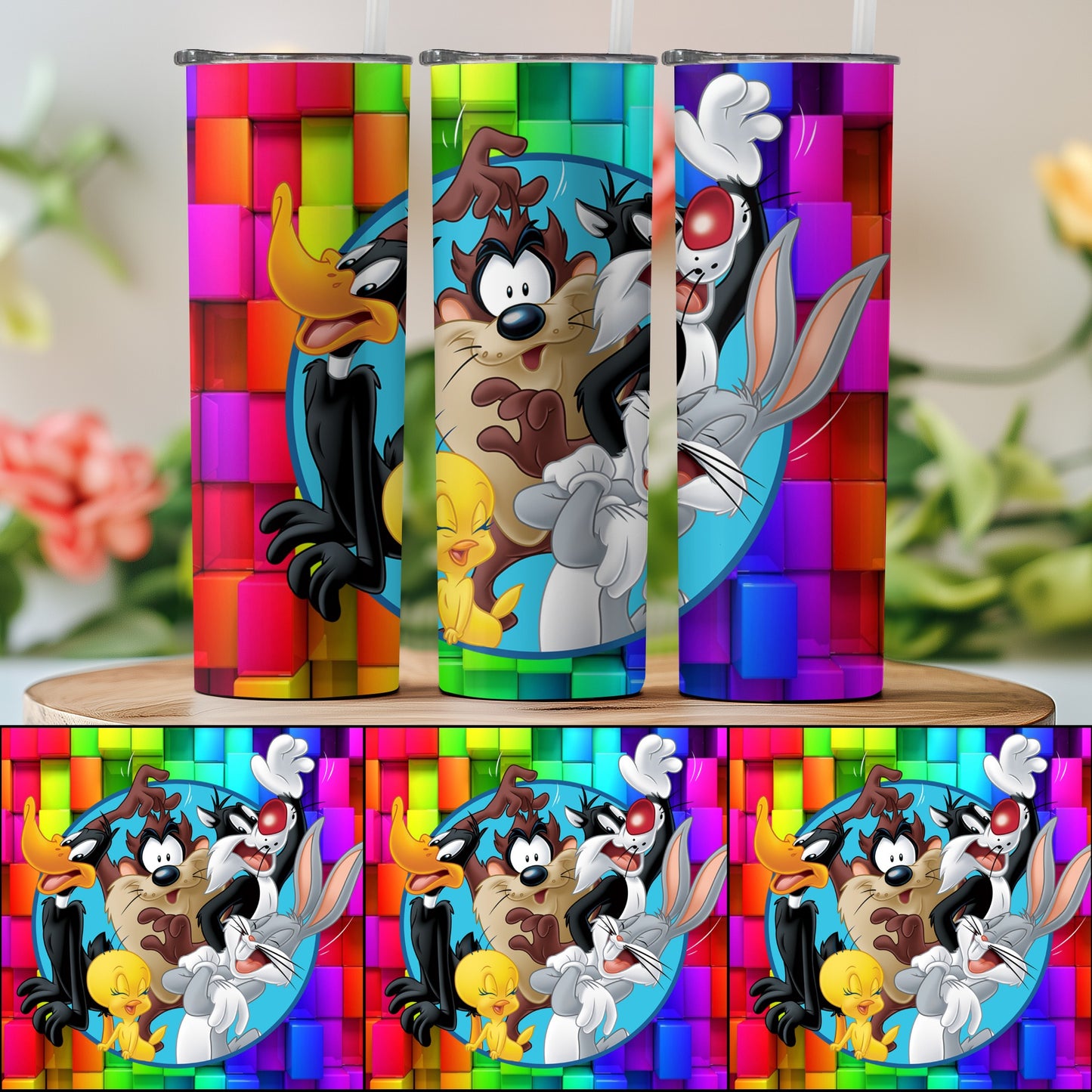 Colorful Animated Characters Tumbler product