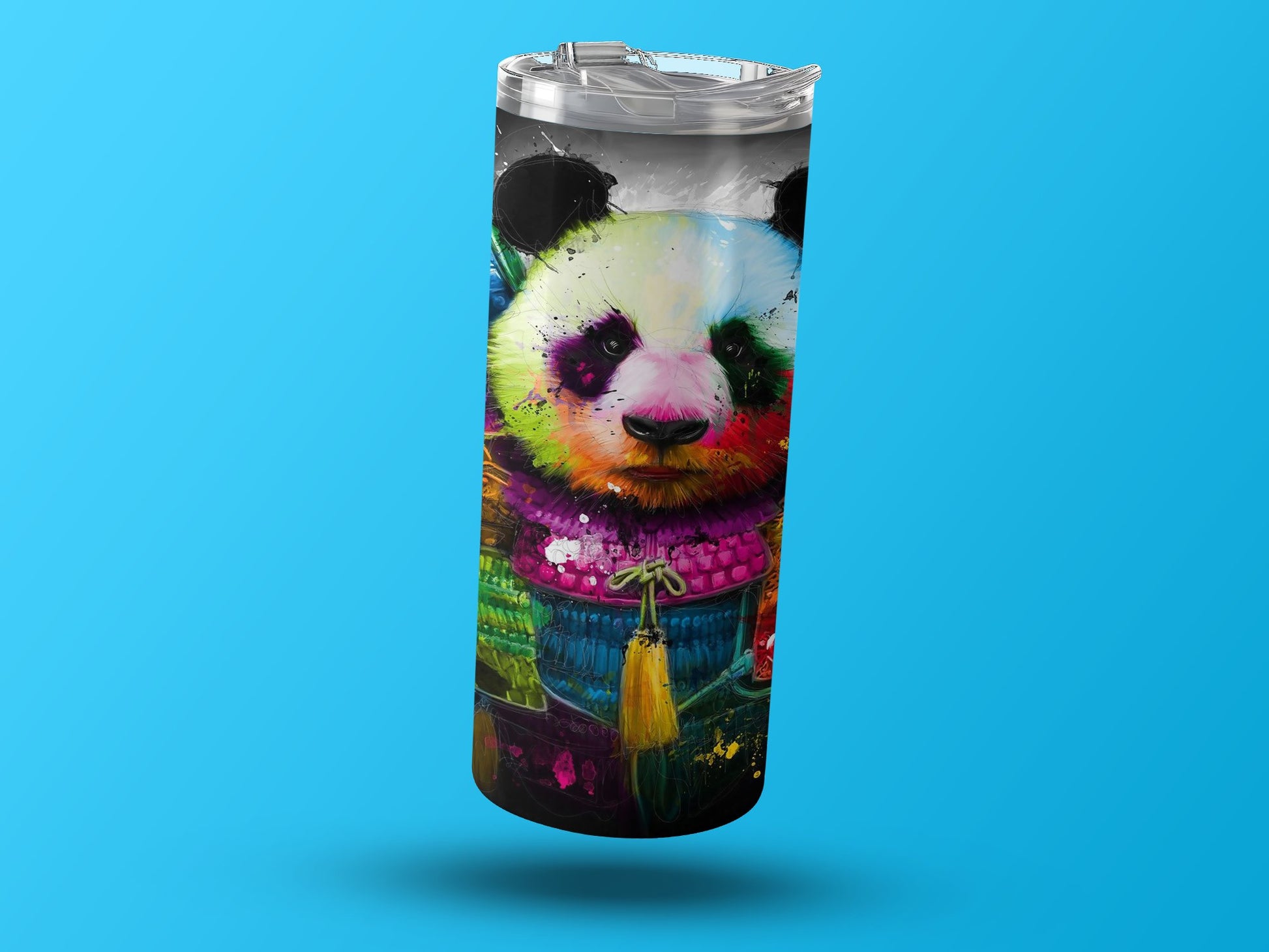 Vibrant Panda Design Colorful Stainless Steel Tumbler product