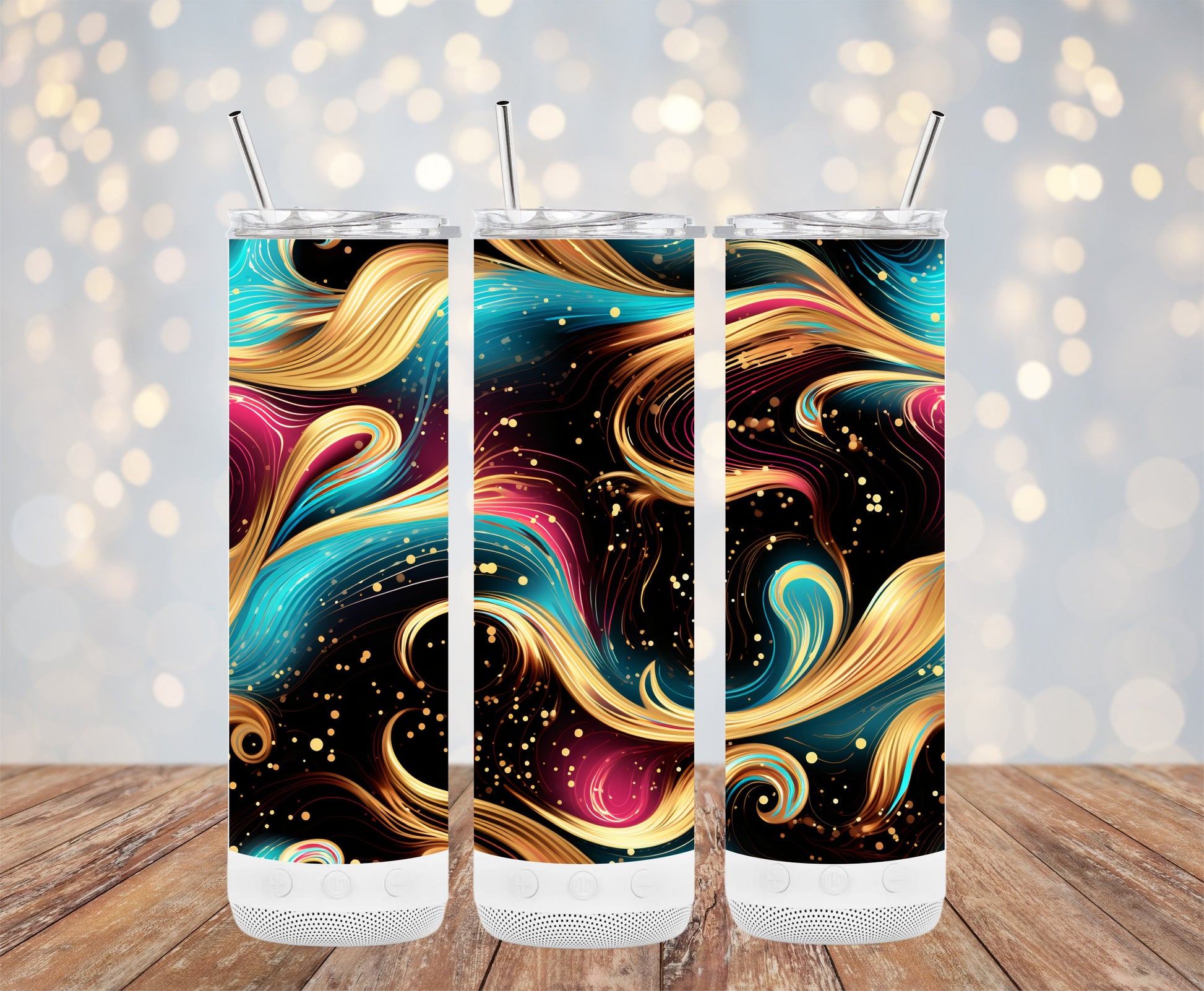 Colorful Abstract Swirl Design Insulated Tumbler product type