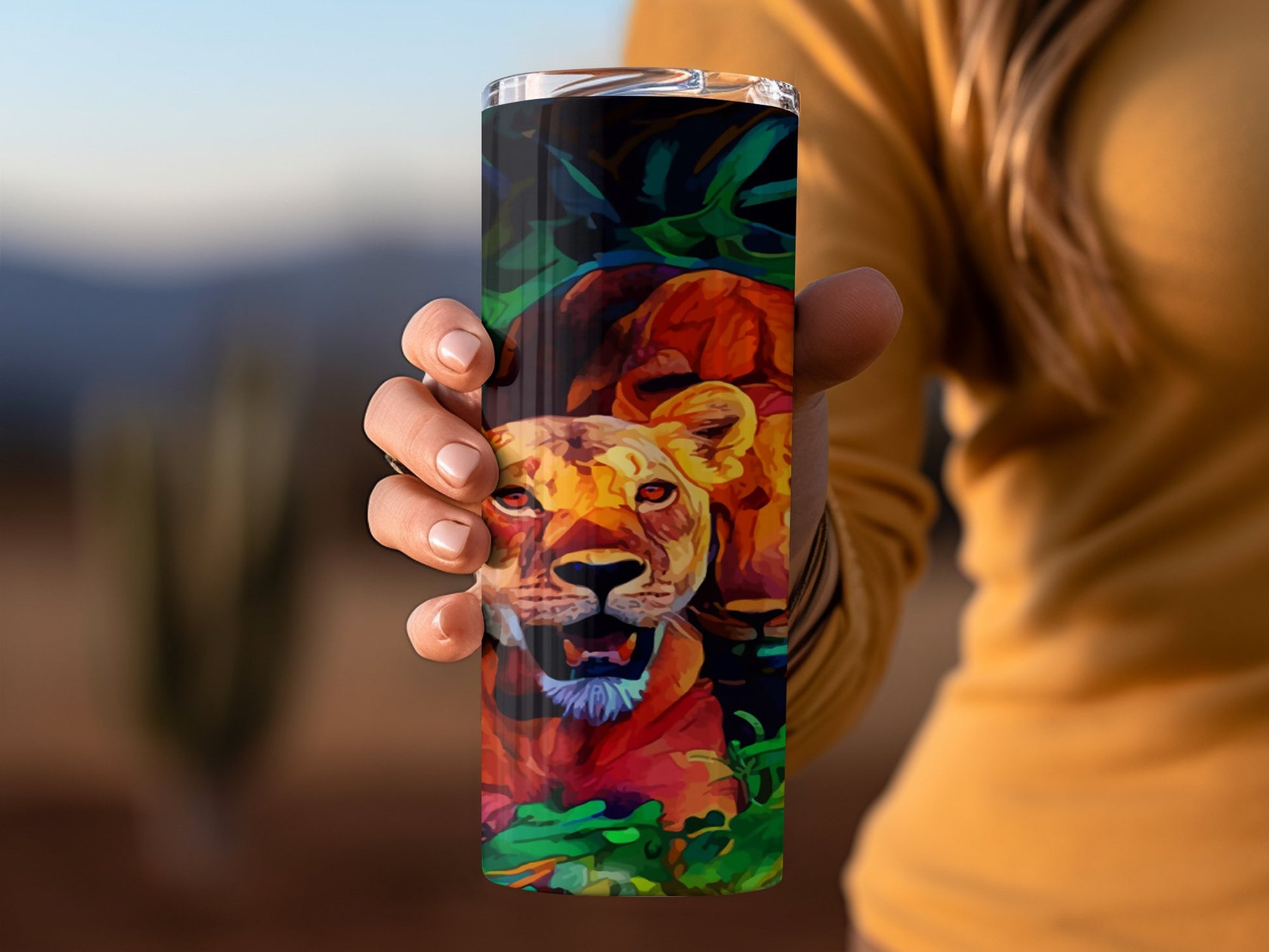 Lion Majesty Vibrant Art Insulated Tumbler product