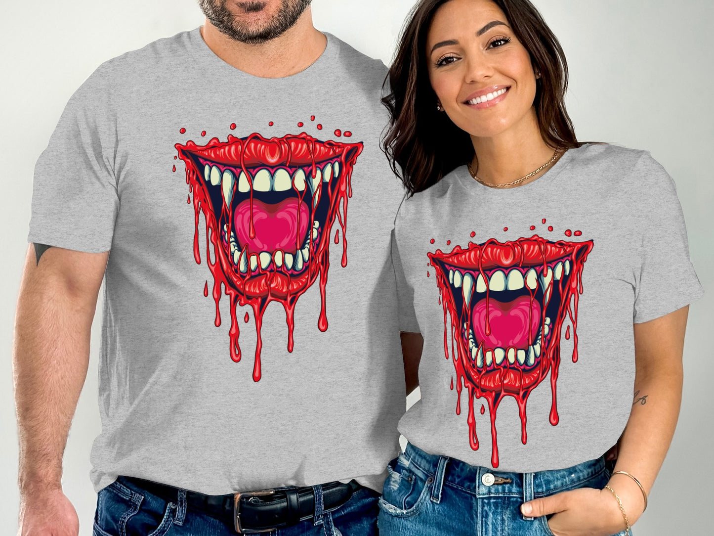 Dripping Bloody Mouth Graphic Tee Shirt product type