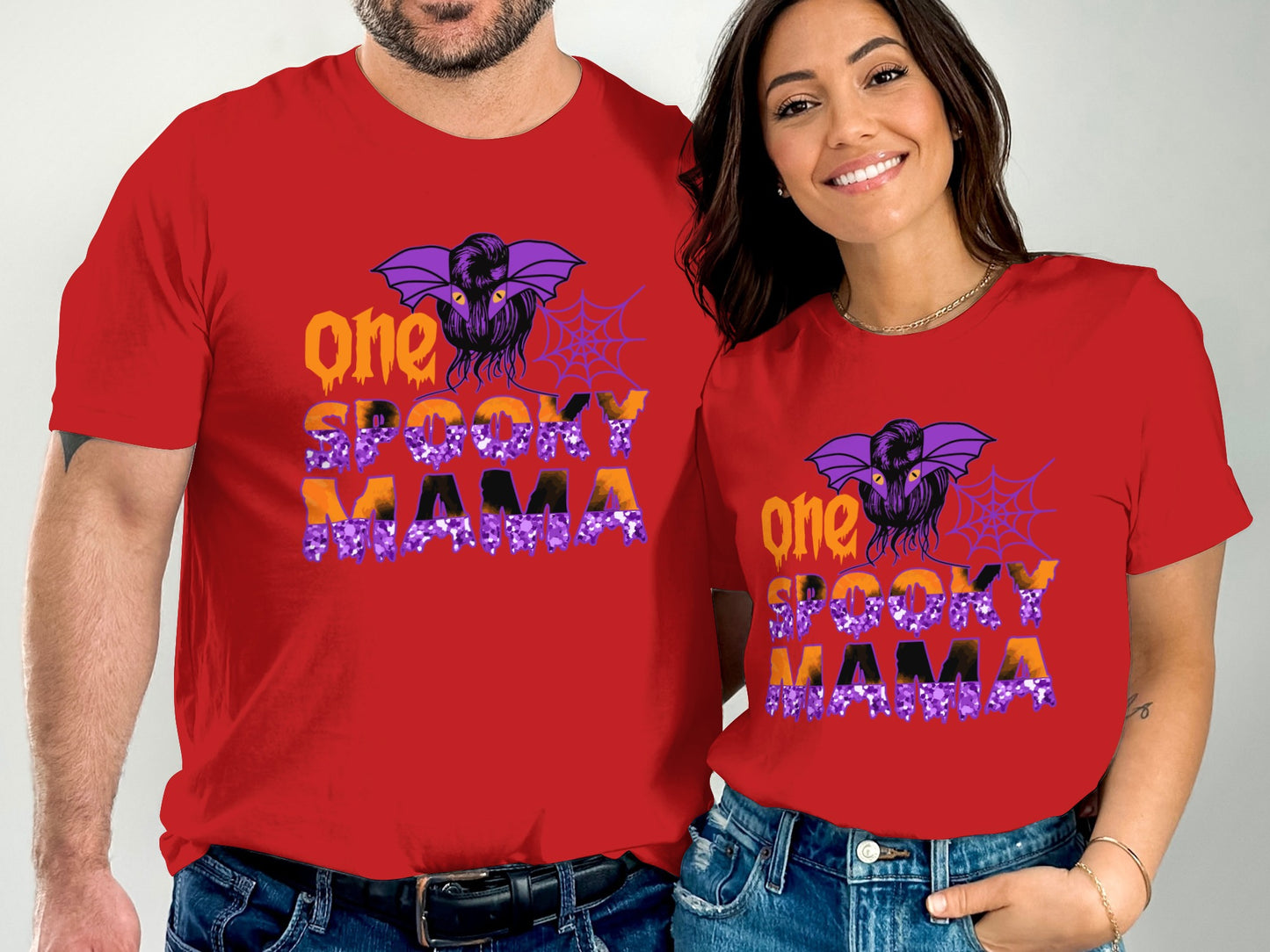 One Spooky Mama Halloween Themed Matching Shirt Product