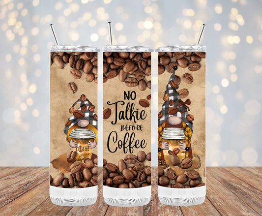 No Talkie Before Coffee Graphic Tumbler product