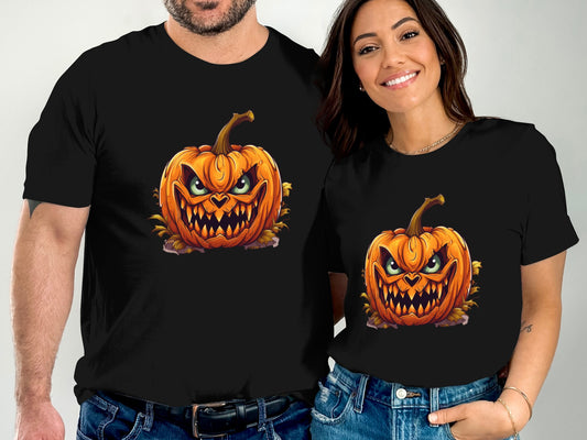 Halloween Scary Pumpkin Graphic Design Unisex T-shirt Product