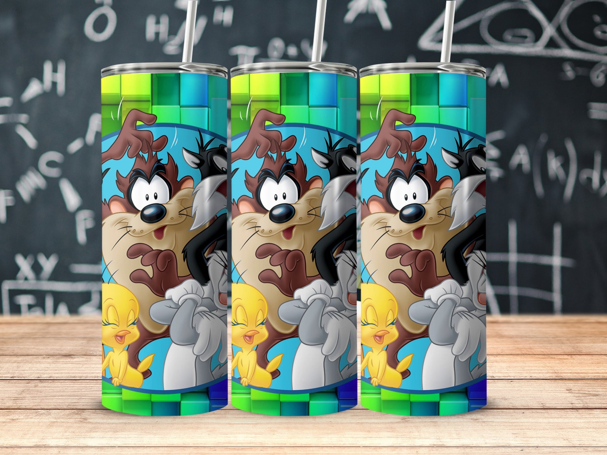 Colorful Cartoon Characters Design Tumbler product
