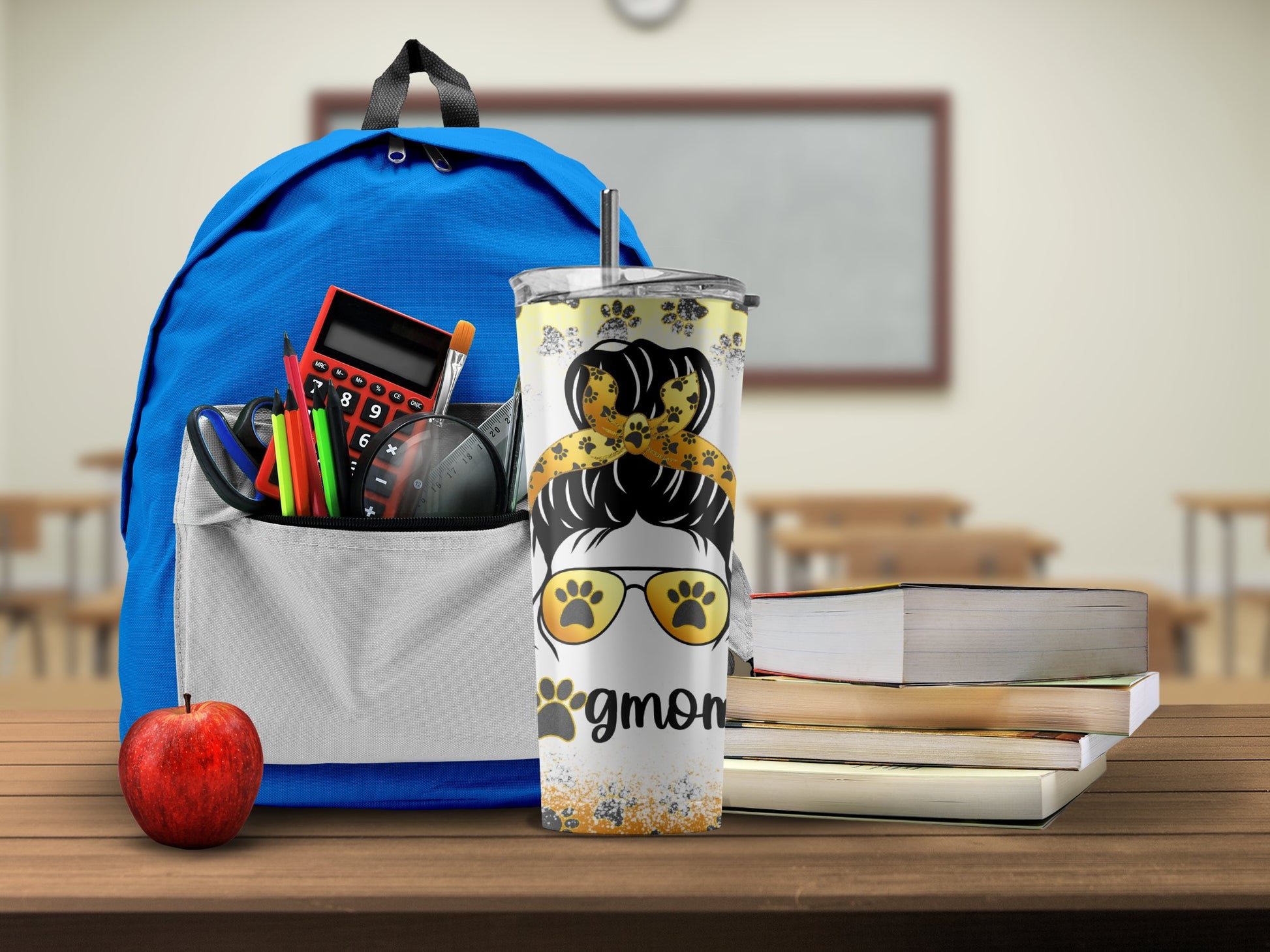 Dog Mom Leopard Print Design Travel Mug product