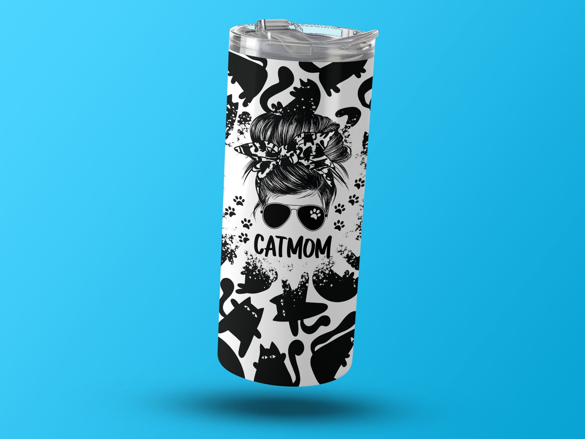 Stylish Cat Mom Themed Tumbler for Coffee Lovers product