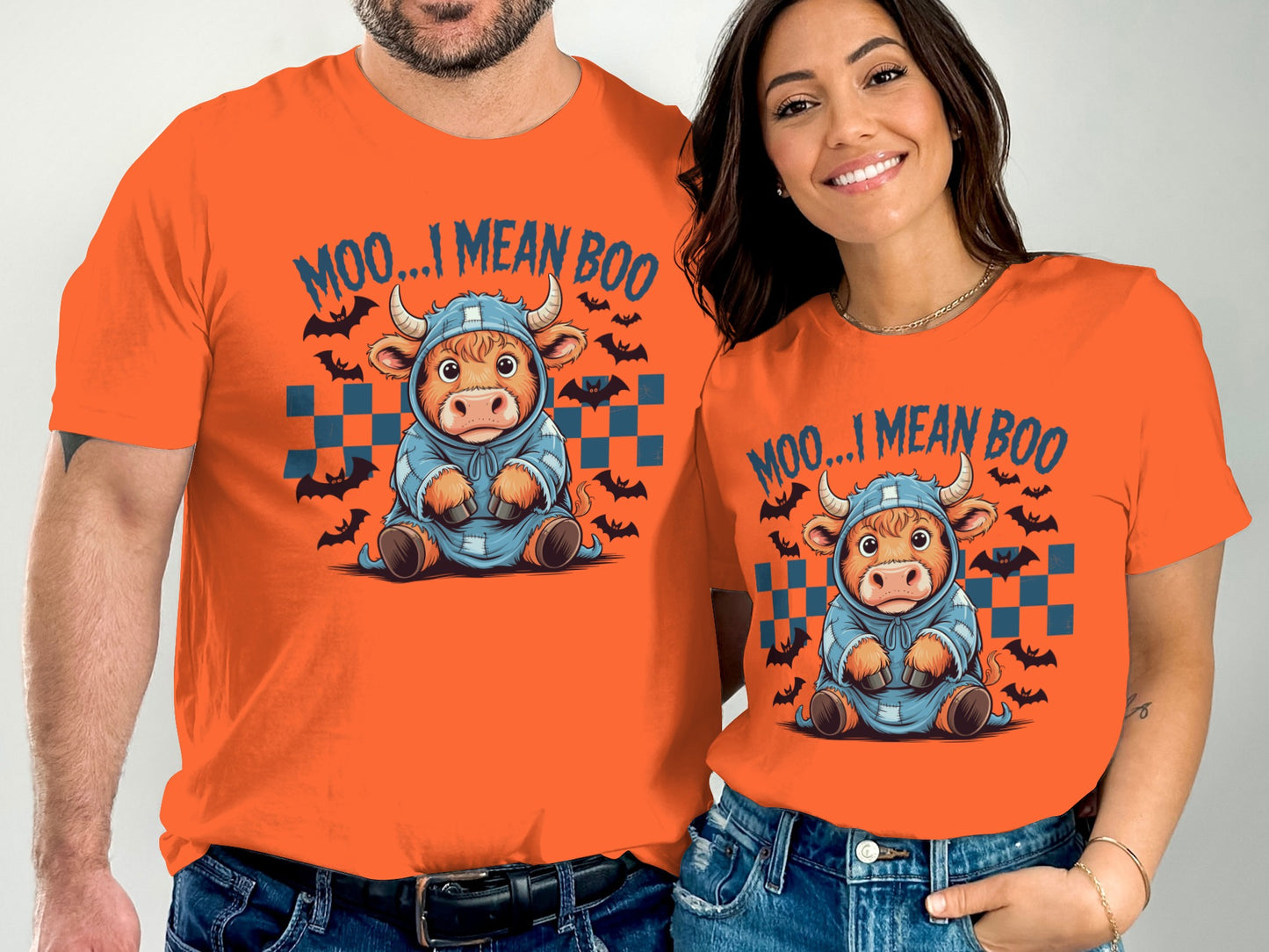 MOO I MEAN BOO Graphic Tee Shirt Halloween Shirt product type