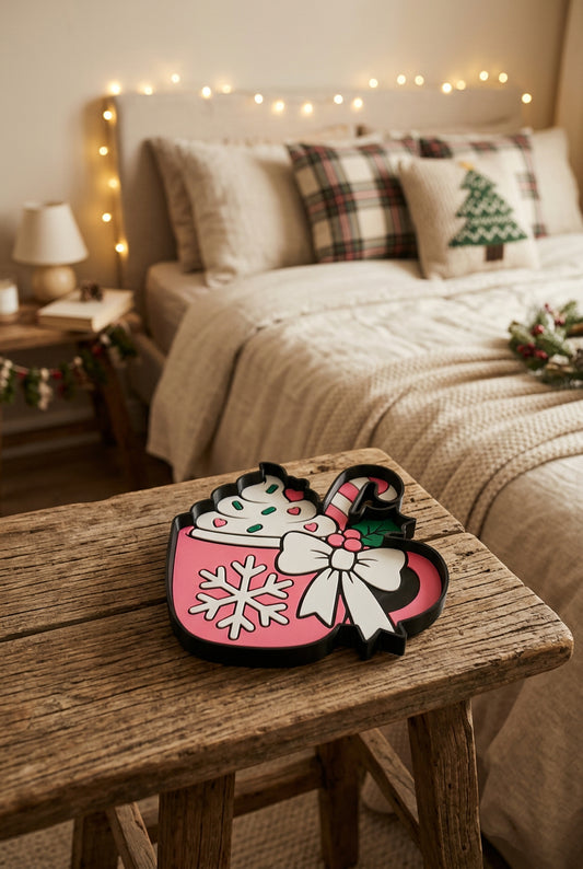 Hot Cocoa Mug Trinket Tray – 3D Printed Christmas Decor