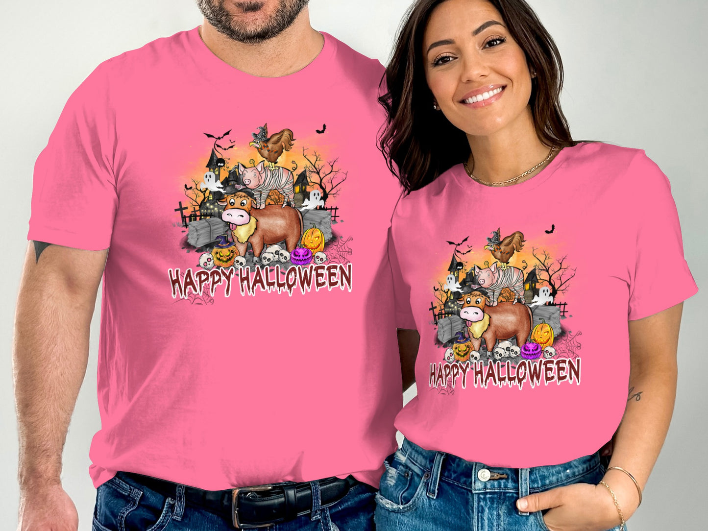 Funny Happy Halloween Cartoon Design T-shirt product