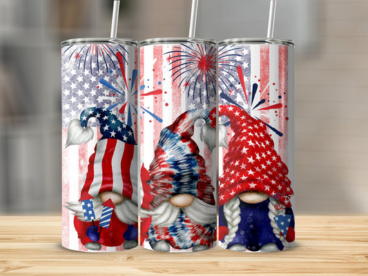 Patriotic Gnome Tumblers 4th of July Drinkware product