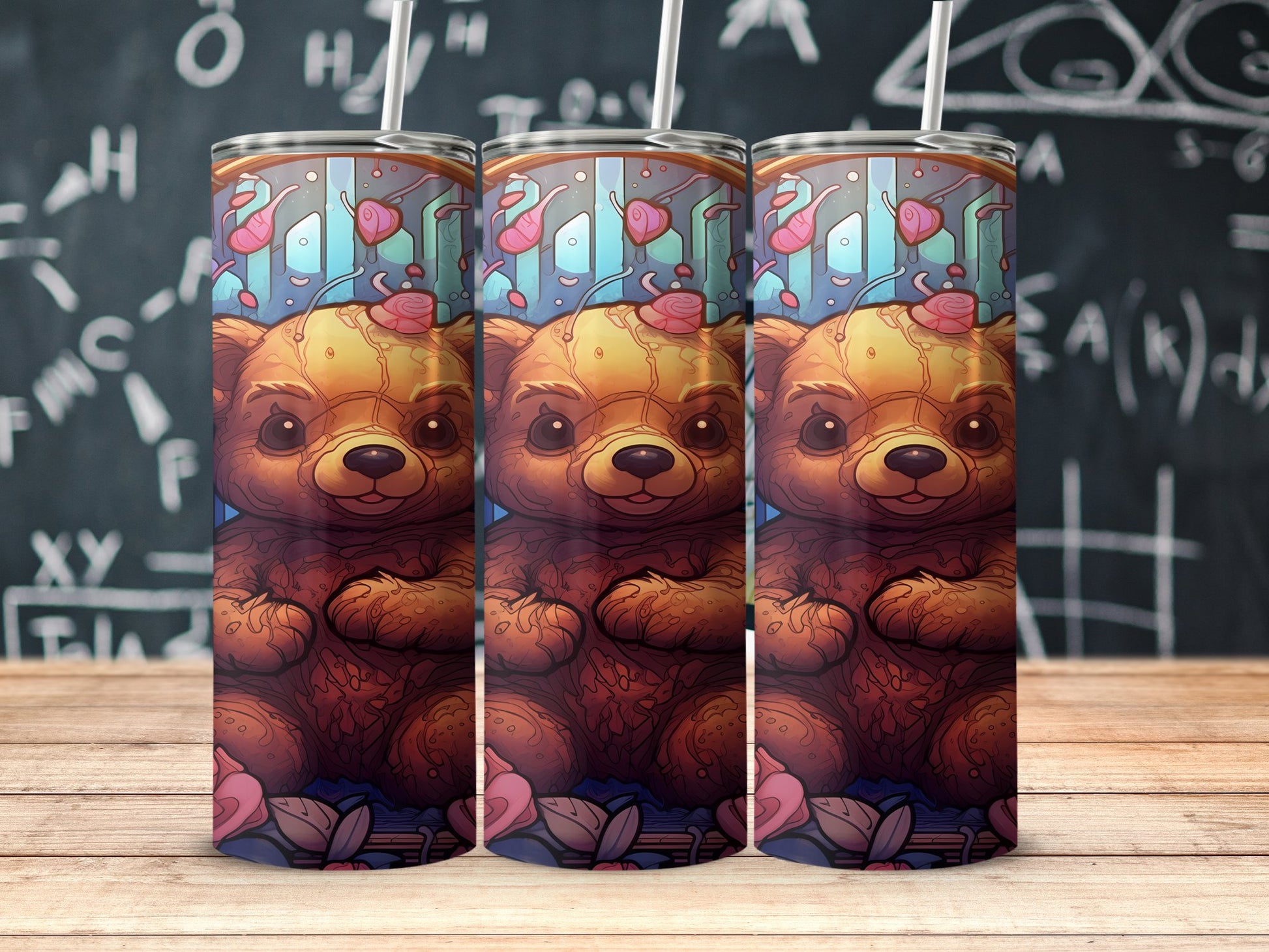 Cute Bear with Mushrooms Art Insulated Tumbler product type