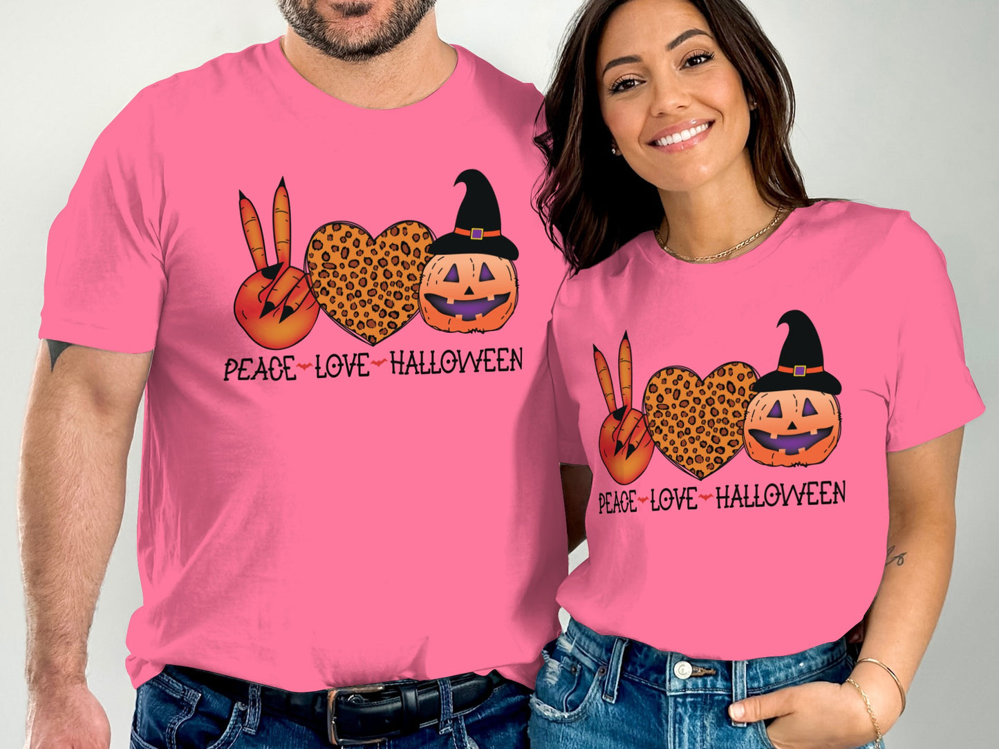 Peace Love Halloween Graphic Tee product