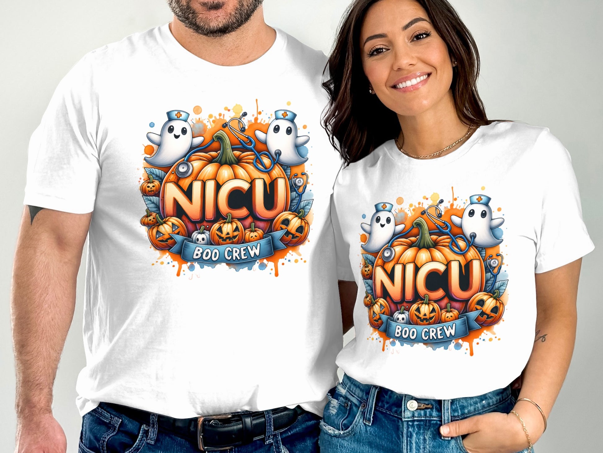 NICU Boo Crew Halloween Themed Graphic T-shirt product