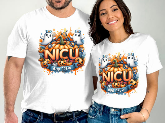 NICU Boo Crew Halloween Themed Graphic T-shirt product