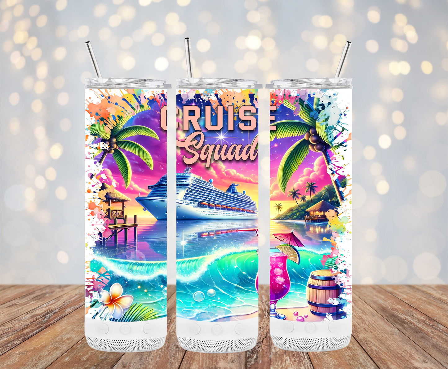 Cruise Squad Tropical Scenic Design Tumbler product