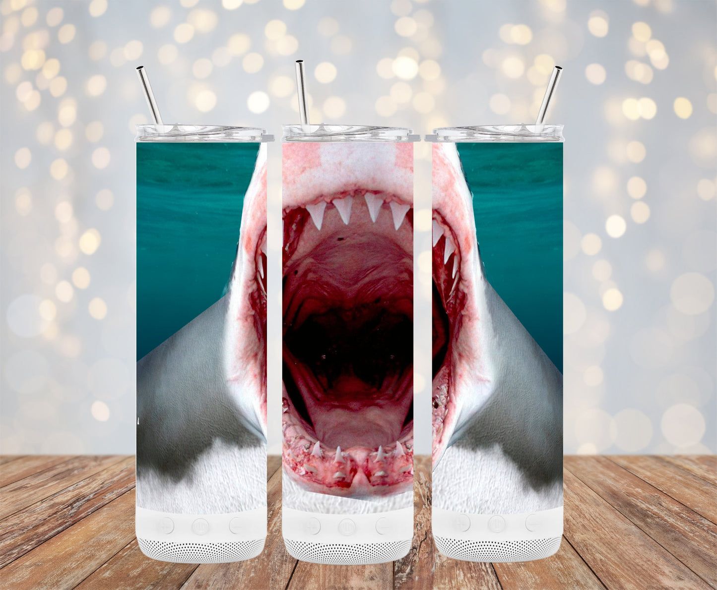 Realistic Shark Attack Full Wrap Tumbler product