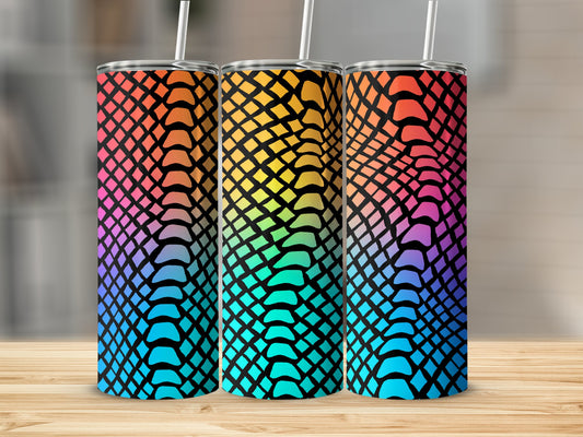 Rainbow Snake Skin Pattern Tumbler Colorful Drinkware product type
