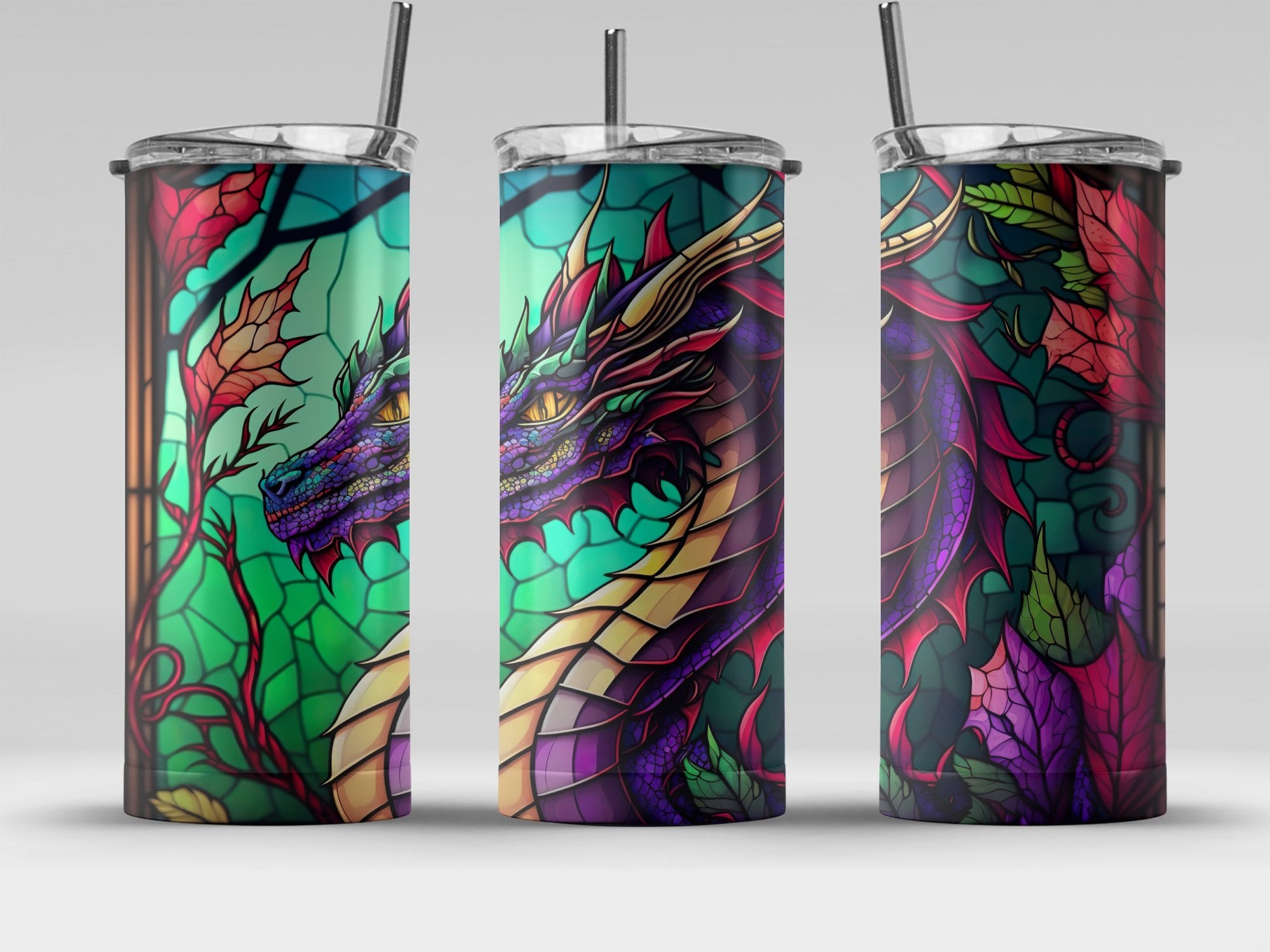 Colorful Dragon Design Insulated Tumbler Product