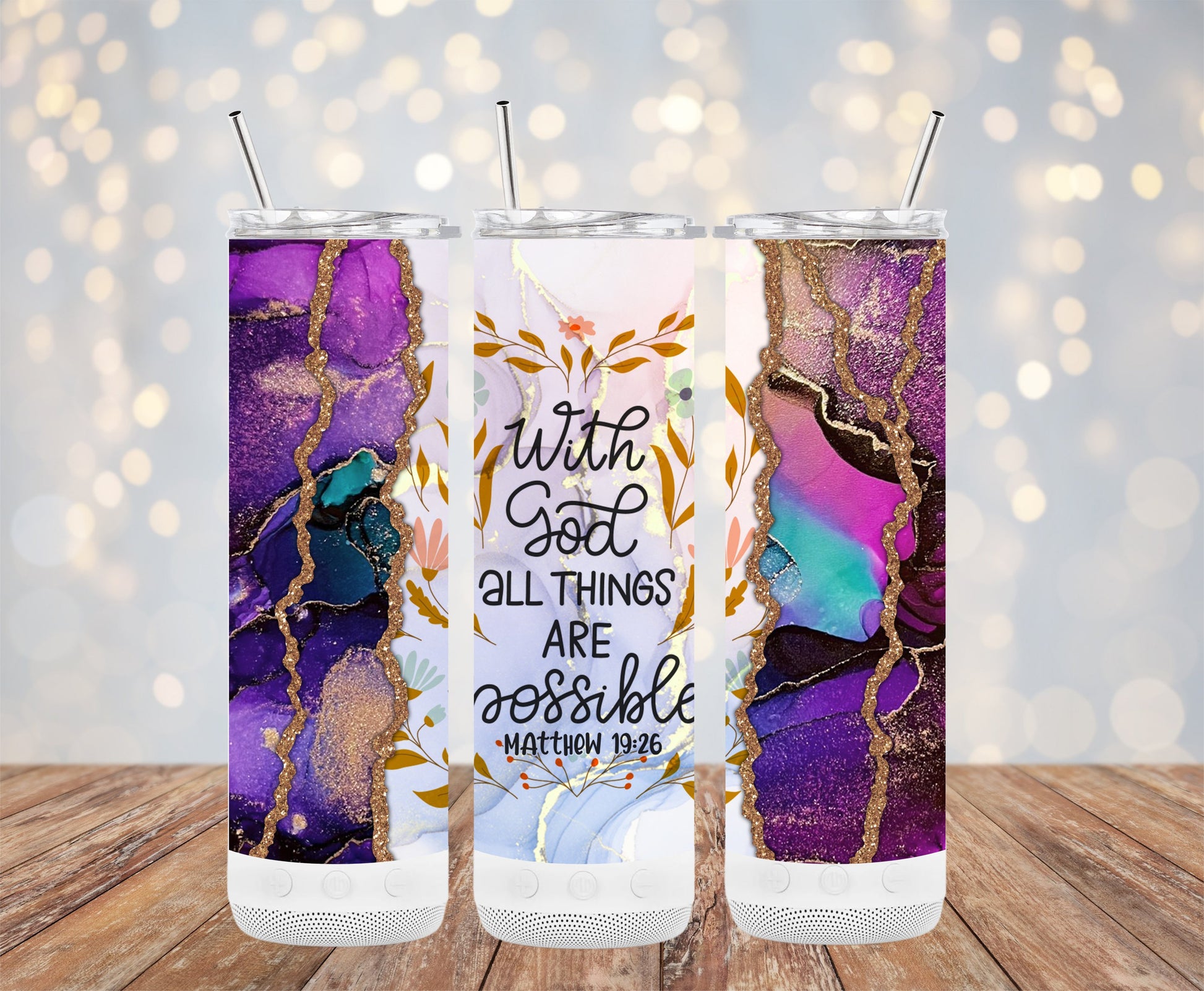 With God All Things Are Possible Matthew 19 26 tumbler