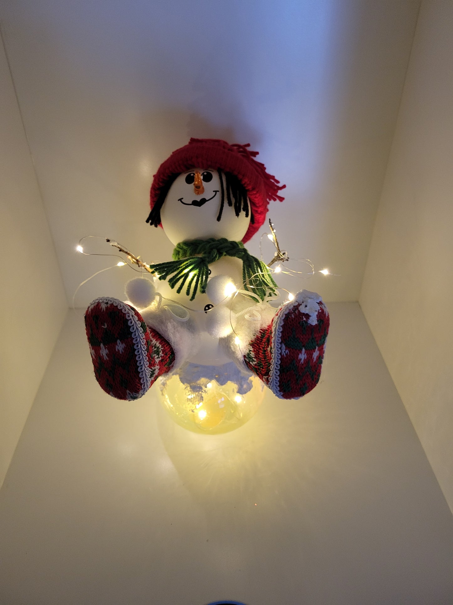 Festive Snowman Decoration with Cozy Holiday Lights
