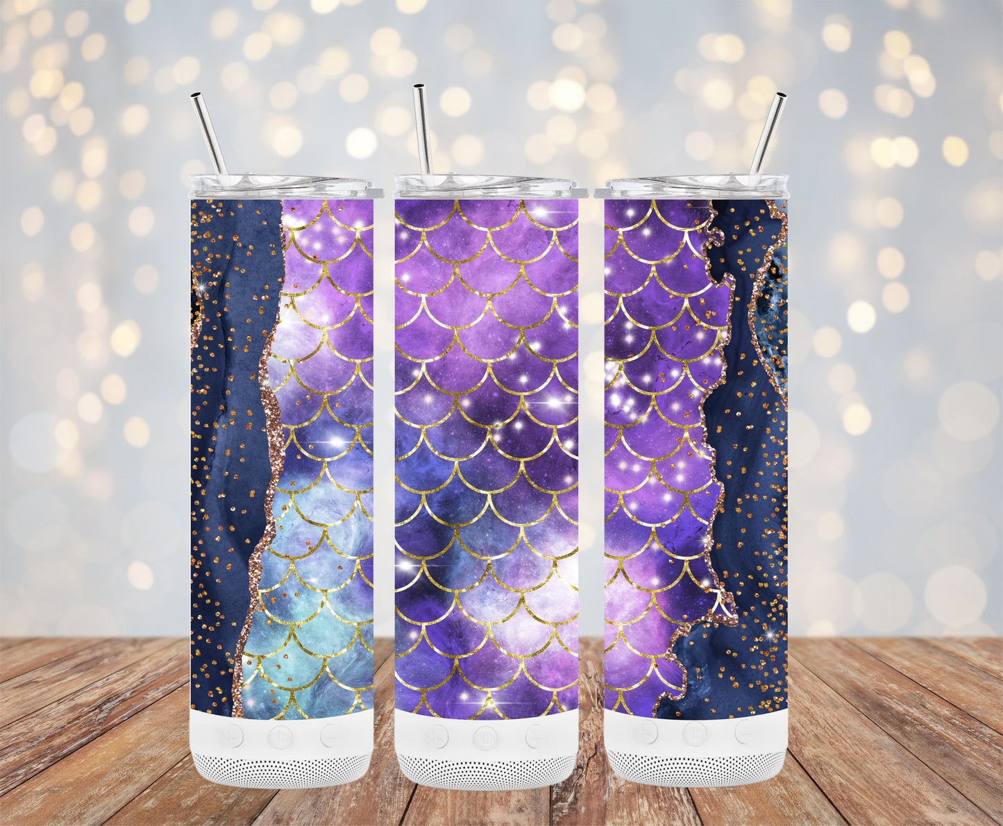 Glittery Mermaid Scales Design Tumbler product