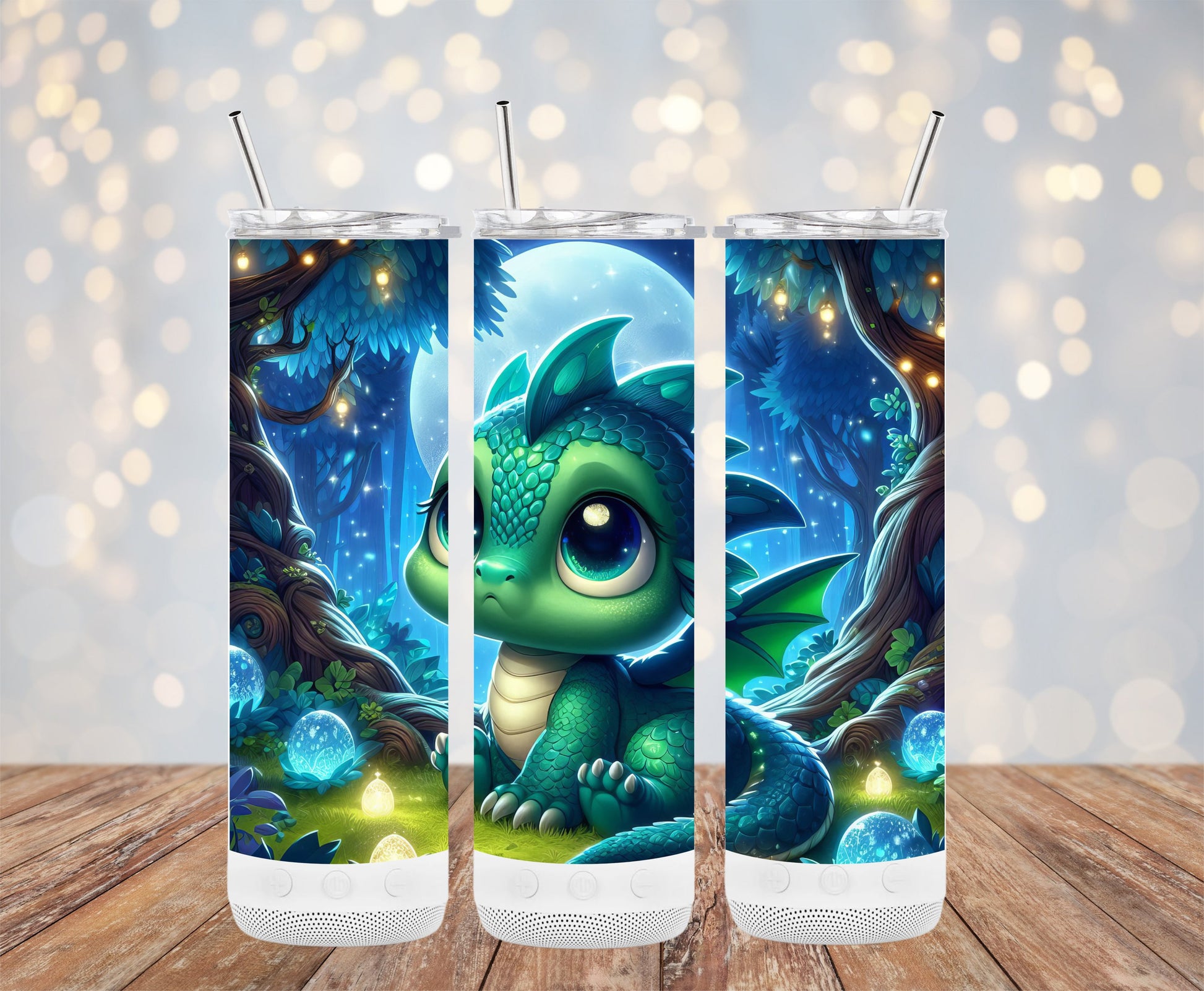 Cute Dragon Fantasy Art Printed Tumbler product