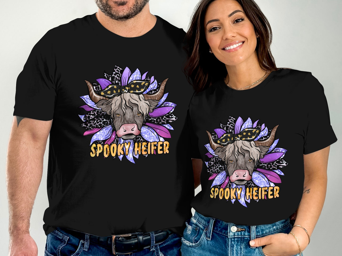 Spooky Heifer Graphic Tee Halloween Unisex T-Shirt product
