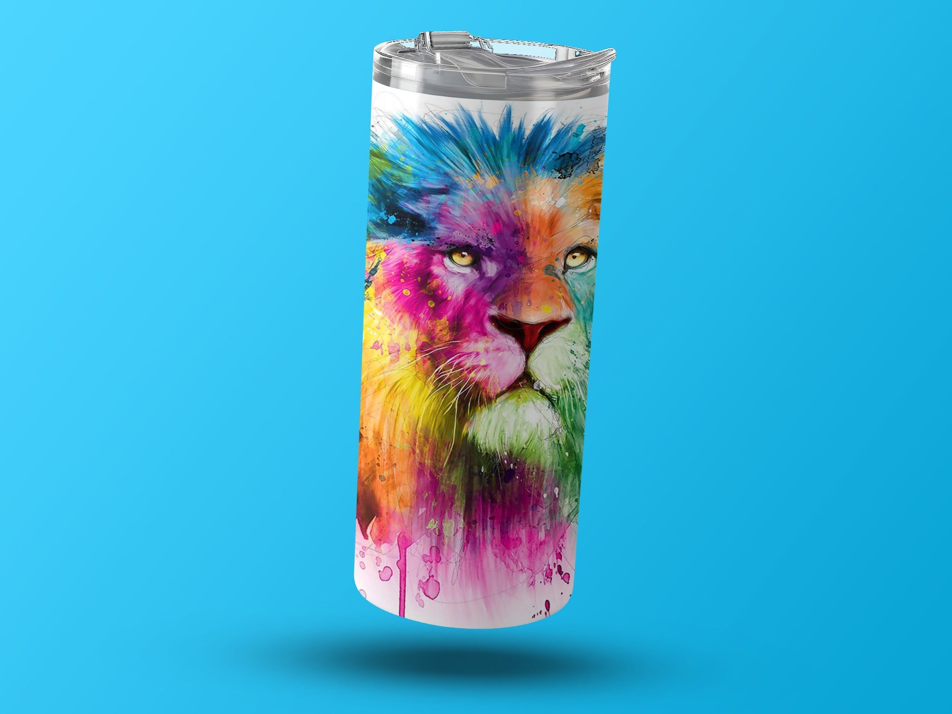 Vibrant Lion Graphic Art Drinkware Tumbler product type