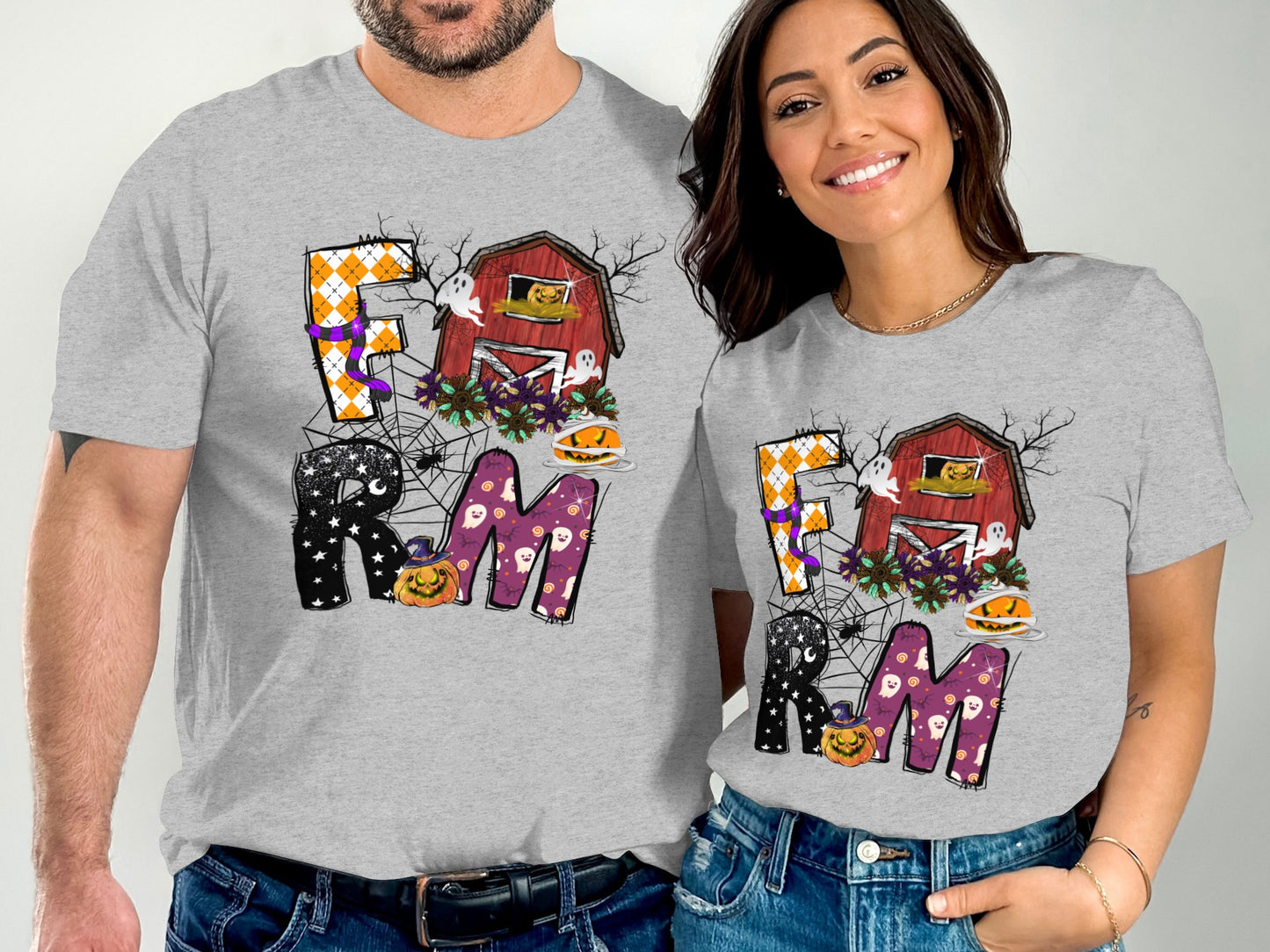Halloween Themed Farm Design Graphic Tee product type