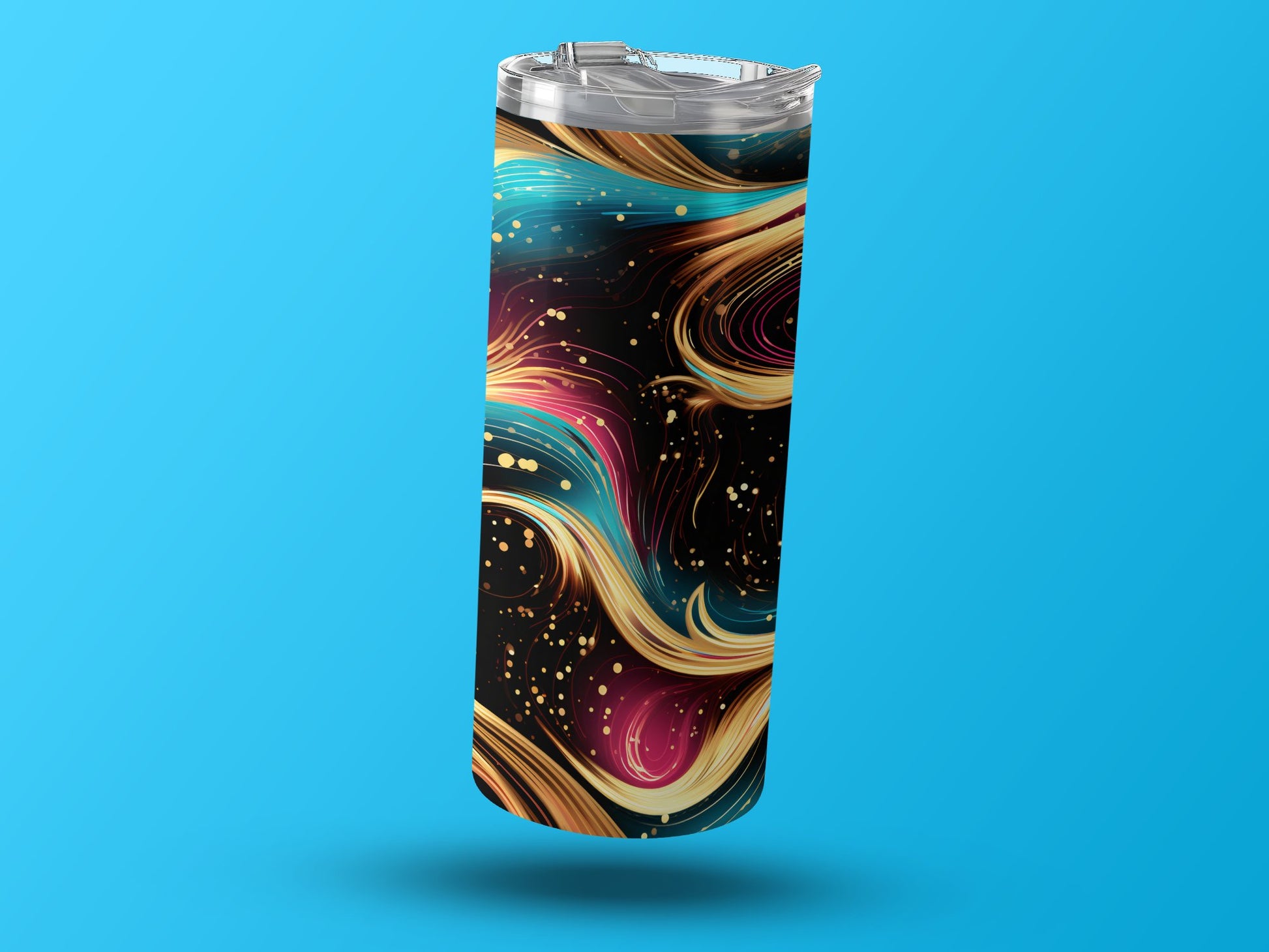 Swirling Abstract Design Tumbler Travel Mug Product