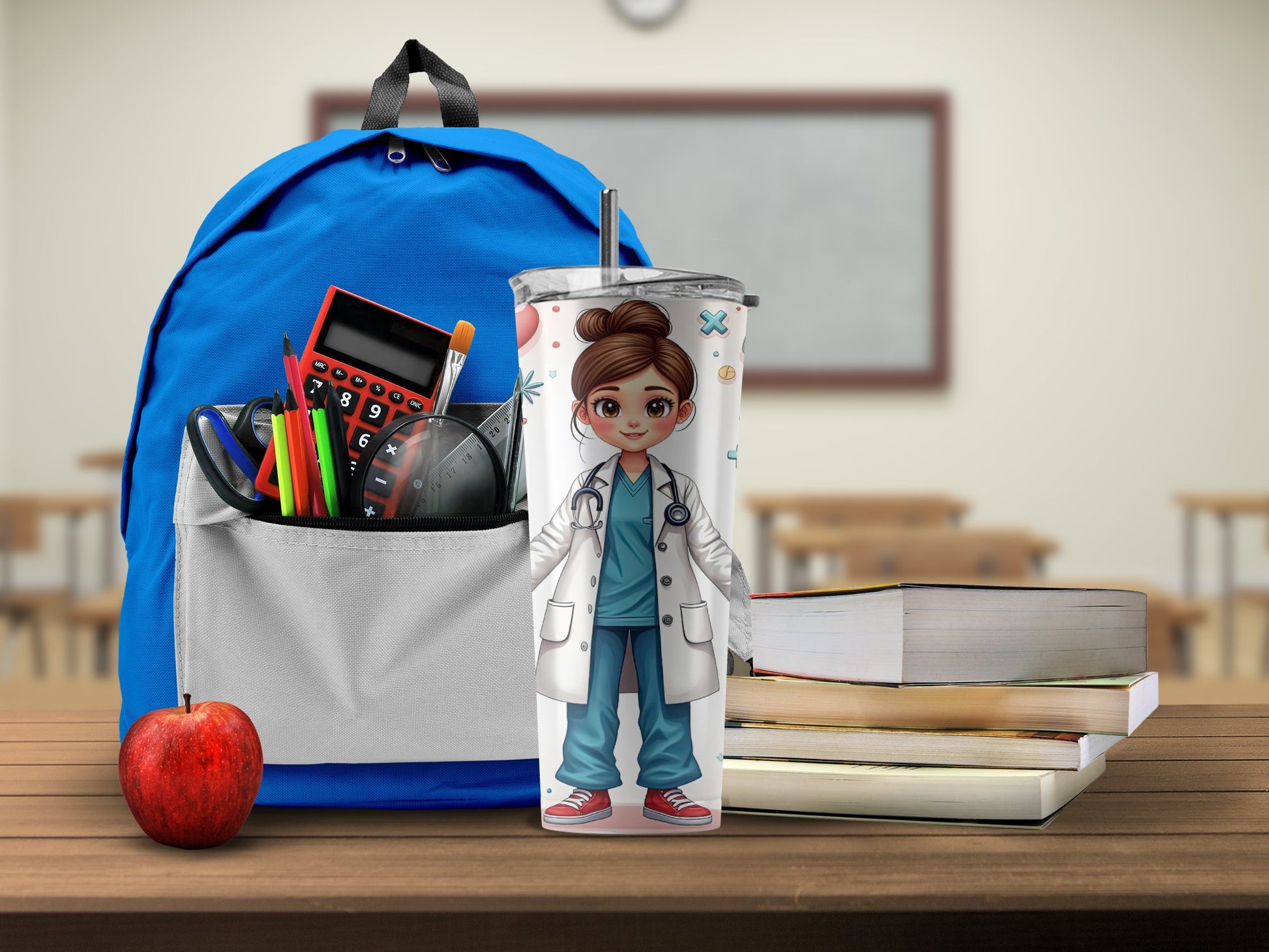 Cute Doctor Character Design Tumbler for Kids product