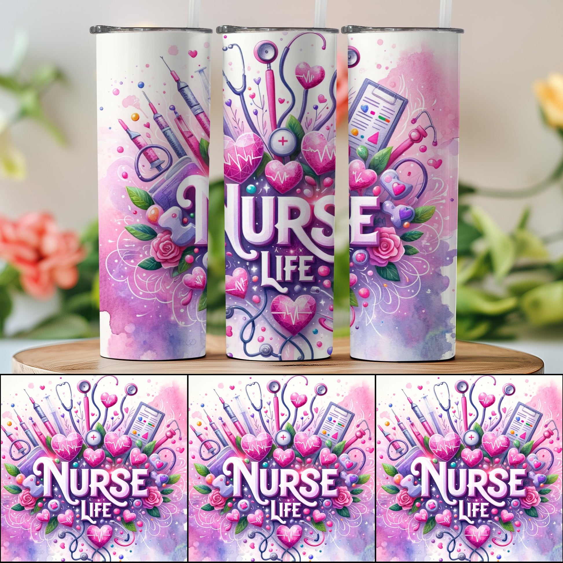 Vibrant Nurse Life Design Tumbler Perfect Gift product type