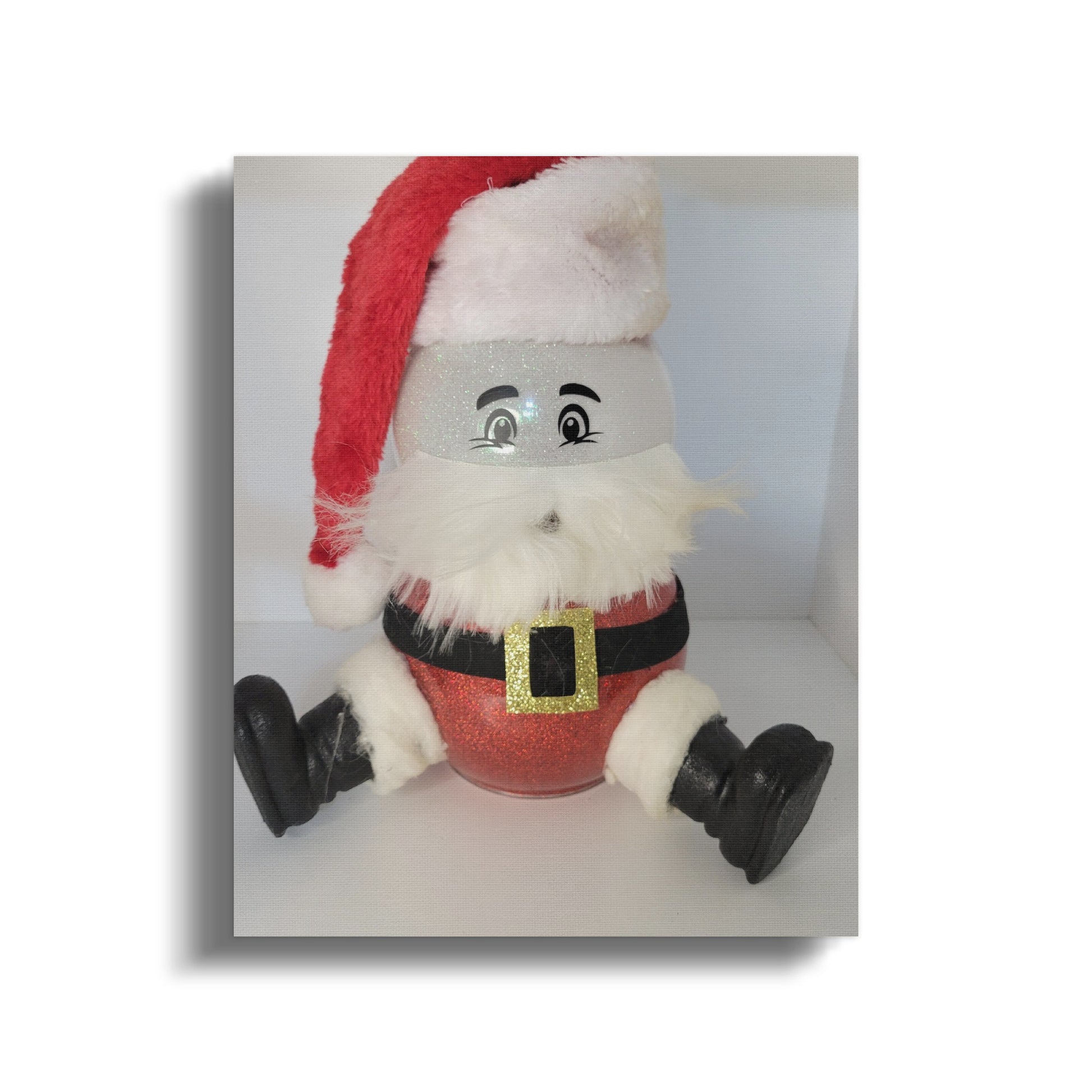 Cute Santa Claus with Glitter Figurine