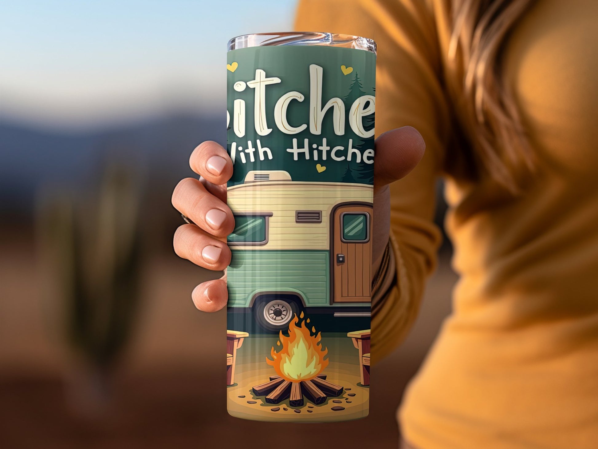 Campfire and RV Scenic Travel Mug product type