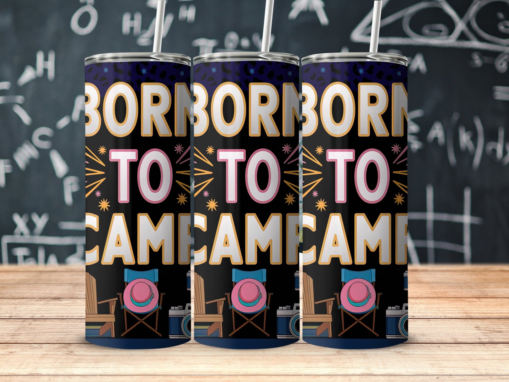 Born To Camp Design Tumbler Drinkware product type