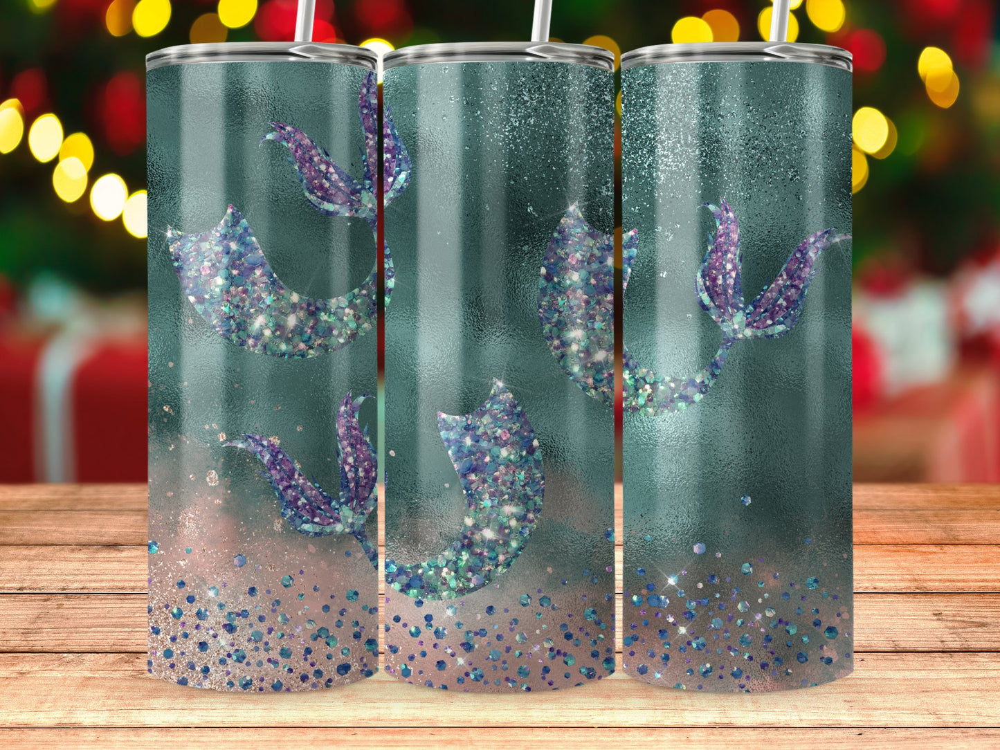 Glittery Mermaid Tail Tumbler Insulated Drinkware product type