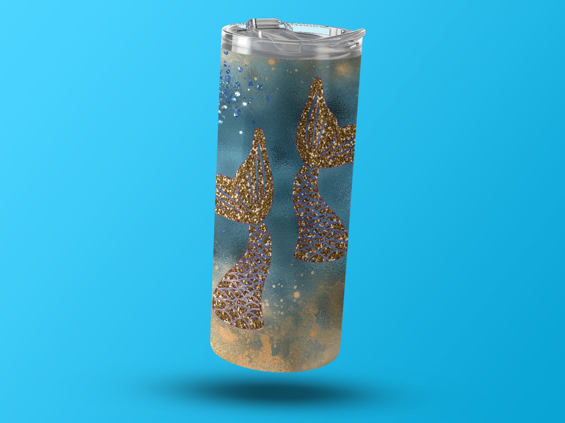 Glittery Mermaid Tails Design Insulated Tumbler product type