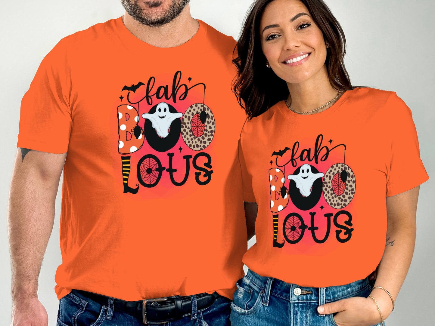 Fab Boo Lous Halloween Themed Orange Shirt product type