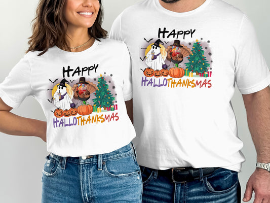 Happy Hallothanksmas Graphic Unisex T-Shirt
